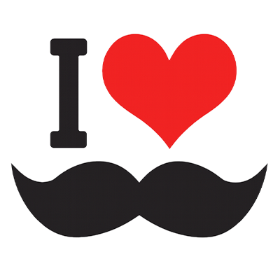 I Love Moustache design, perfect for baby products like pacifiers and accessories.\n\nCaption: Celebrate your little o
