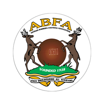 Logo of Antigua and Barbuda national football team featuring two deer and a football, ideal for baby sports-themed ite
