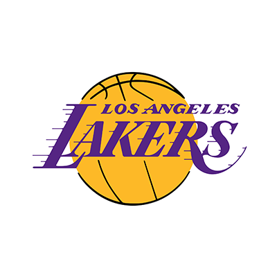 Los Angeles Lakers logo featuring a basketball, ideal for baby apparel or accessories.\n\nCaption: Show off your team 