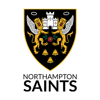 Northampton Saints logo featuring a castle, lions, and wings, perfect for baby products.\n\nCaption: Explore our North