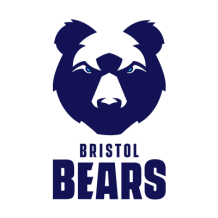 Bristol Bears Rugby logo suitable for baby items like bibs, bodysuits, and pacifiers.\n\nCaption: Show your little one