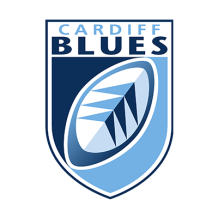 Cardiff Blues logo, designed for baby products including pacifiers, clips, and bodysuits, available at pacifier-baby.c