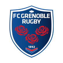 FC Grenoble Rugby logo designed for baby products like bodysuits and bibs.\n\nCaption: Celebrate your little one\'s fu