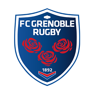 FC Grenoble Rugby logo designed for baby products like bodysuits and bibs.\n\nCaption: Celebrate your little one\'s fu