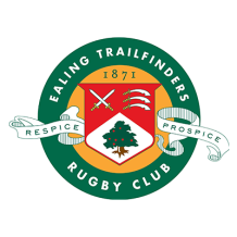 Ealing Trailfinders logo, ideal for themed baby products like pacifiers and bodysuits.\n\nCaption: Explore our Ealing 