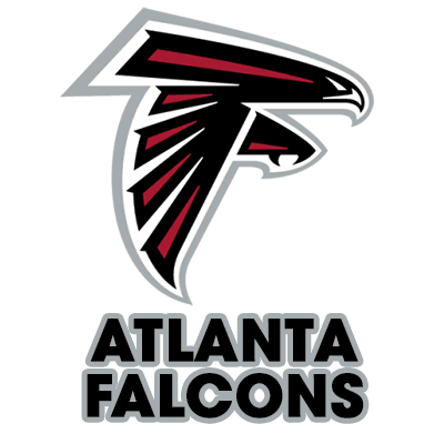 Atlanta Falcons logo designed for baby products like pacifiers, bibs, and bodysuits.\n\nCaption: Show your team spirit