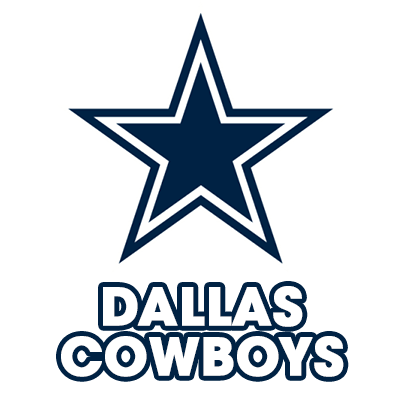 Logo of the Dallas Cowboys, a popular football team, featuring a blue star and text, suitable for baby items.\n\nCapti