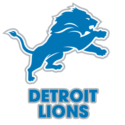 Detroit Lions baby products logo featuring a blue lion design, perfect for passionate fans and little ones.\n\nCaption