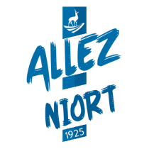 Chamois Niortais Football Club logo, suitable for baby clothing and accessories.\n\nCaption: Celebrate your little one