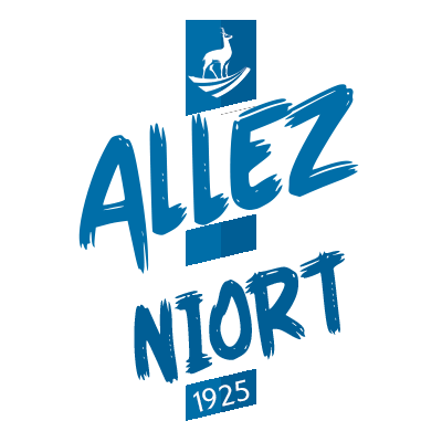 Chamois Niortais Football Club logo, suitable for baby clothing and accessories.\n\nCaption: Celebrate your little one