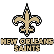 New Orleans Saints logo, suitable for baby products like bibs and bodysuits.\n\nCaption: Show your team spirit with ad