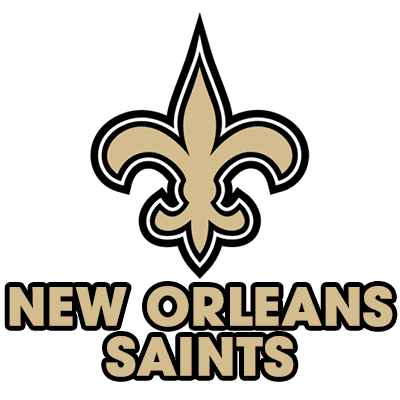 New Orleans Saints logo, suitable for baby products like bibs and bodysuits.\n\nCaption: Show your team spirit with ad