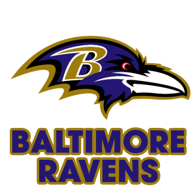 Baltimore Ravens logo designed for baby products like pacifiers, bibs, and bodysuits at pacifier-baby.com.\n\nCaption: