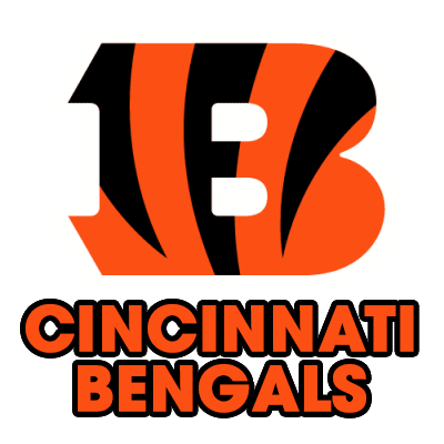 Cincinnati Bengals logo, perfect for baby items like bibs, hats, and bodysuits at pacifier-baby.com.\n\nCaption: Show 
