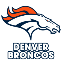 Denver Broncos logo featured on baby products like bodysuits, bibs, and pacifiers, perfect for little fans. \n\nCaptio