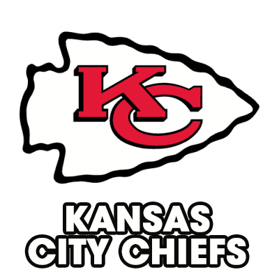 Kansas City Chiefs logo, perfect for baby clothing and accessories like pacifiers, bibs, and bodysuits.\n\nCaption: Sh