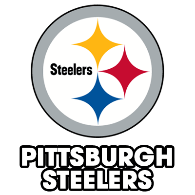 Pittsburgh Steelers logo, perfect for baby products like bodysuits and bibs for young fans.\n\nCaption: Show your team