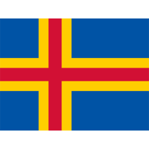 Official Flag of the Åland Islands, designed for a baby product collection.\n\nCaption: Celebrate your little one’s jo