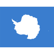 The image features the Official Flag of Antarctica displayed on a blue background. \n\nExplore unique baby items inspired by the