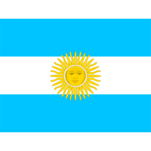 Official Flag of Argentina featuring blue and white stripes with a sun emblem for baby products.\n\nCaption: Celebrate