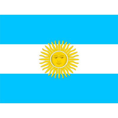 Official Flag of Argentina featuring blue and white stripes with a sun emblem for baby products.\n\nCaption: Celebrate