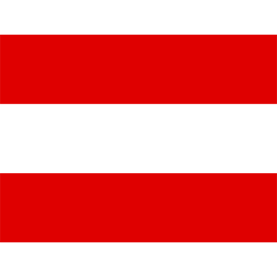 Official Flag of Austria design for baby products like pacifiers, clips, and bodysuits.\n\nCaption: Show your love for