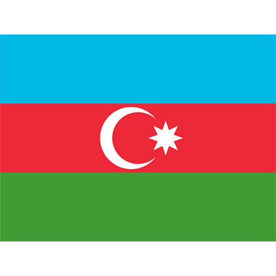 Official Flag of Azerbaijan, a colorful design featuring blue, red, and green stripes with a crescent and star.\n\nCap