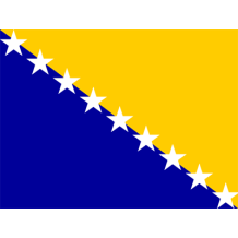 Official Flag of Bosnia and Herzegovina design for baby products like bodysuits and bibs.\n\nCaption: Celebrate your l