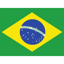 Official Flag of Brazil, featured in a baby product collection including items like pacifiers and bibs.\n\nCaption: Ce