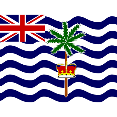 Official Flag of the British Indian Ocean Territory featured on baby products like pacifiers and bodysuits.\n\nCaption