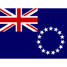 Official Flag of the Cook Islands design, perfect for baby items like bibs and booties.\n\nCaption: Celebrate your lit