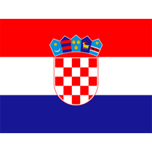 Official Flag of Croatia design for baby products like bibs and bodysuits.\n\nCaption: Celebrate Croatia with our baby