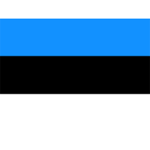 Official Flag of Estonia design perfect for baby items like bibs and pacifiers. \n\nCaption: Celebrate your little one