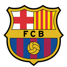 FC Barcelone baby products logo, perfect for little fans with items like pacifiers, bodysuits, and more.\n\nCaption: S