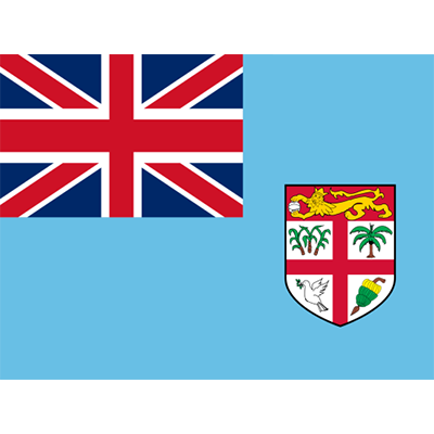 Official Flag of Fiji design, perfect for baby items like bodysuits, hats, and bibs.\n\nCaption: Celebrate your little