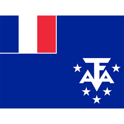 Official Flag of the French Southern Territories designed for baby products like pacifiers and bodysuits. \n\nCaption: