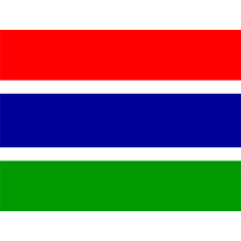 Official Flag of the Gambia designed for baby products like pacifiers, bodysuits, and bibs.\n\nCaption: Celebrate cult