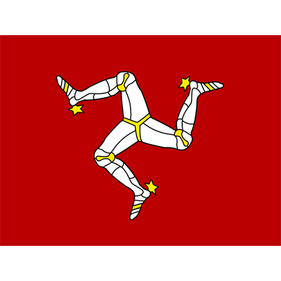 Official Flag of the Isle of Man design, perfect for baby items like bodysuits and accessories at pacifier-baby.com.