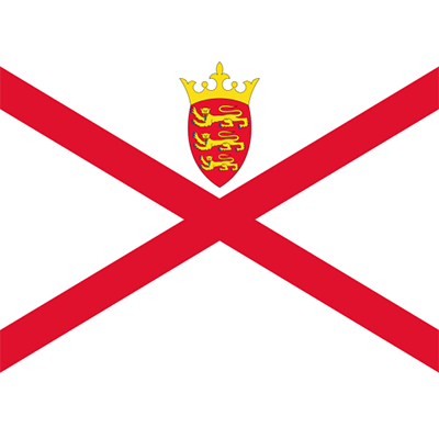 Official Flag of Jersey design, ideal for baby items like bibs and bodysuits. \n\nCaption: Celebrate Jersey with our O