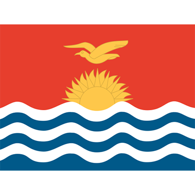 Kiribati flag design featuring bright colors, suitable for baby-themed products.\n\nCaption: Celebrate your little one