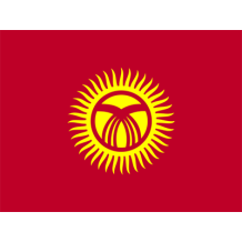 Official Flag of Kyrgyzstan designed for baby products, perfect for pacifiers, bibs, and cute accessories.\n\nCaption: