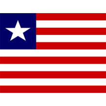Official Flag of Liberia design for baby products including pacifiers and bibs.\n\nCaption: Celebrate your little one\