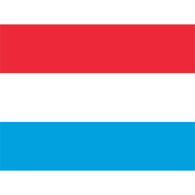 Official Flag of Luxembourg design for baby products like pacifiers and bodysuits.\n\nCaption: Show your pride with ou