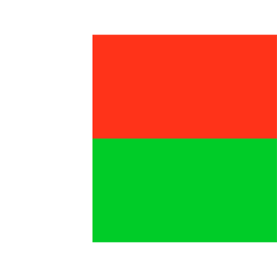 Official Flag of Madagascar, featured on a selection of baby products like pacifiers and bodysuits.\n\nCaption: Celebr