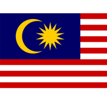 Official Flag of Malaysia design, perfect for baby items like bibs and bodysuits. \n\nCaption: Celebrate Malaysian pri