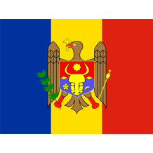 Official Flag of Moldova design for baby products, perfect for bodysuits, hats, or bibs.\n\nCaption: Celebrate cultura
