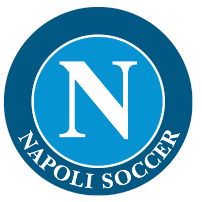Napoli Soccer logo featuring a blue circle with a white \"N\" in the center, suitable for baby products.\n\nCaption: S