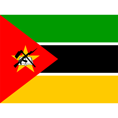 Official Flag of Mozambique design, suitable for baby items like pacifiers and bodysuits.\n\nCaption: Celebrate herita