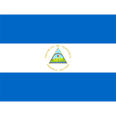 Official Flag of Nicaragua design printed on baby items, perfect for patriotic celebrations and gifts.\n\nCaption: Cel