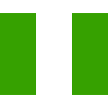 Official Flag of Nigeria design, perfect for baby products like bodysuits and bibs at pacifier-baby.com.\n\nCaption: C